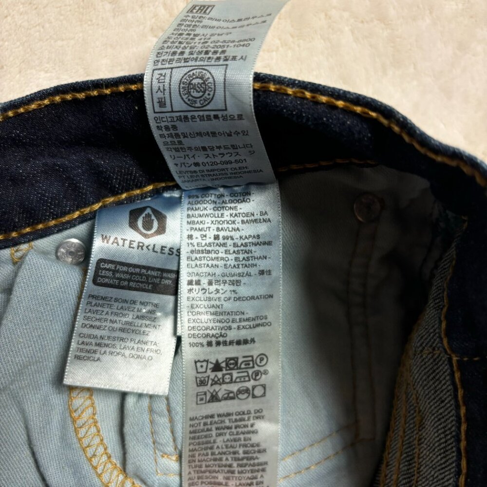 Levi Mens 511 Slim Fit Demin Jeans Size 32‎ x 34 Dark Wash - Picture 10 of 15